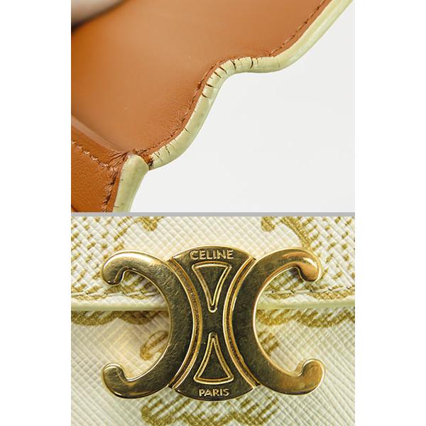 CELINE（セリーヌ） 美品 トリオンフ スモールフラップウォレット 三