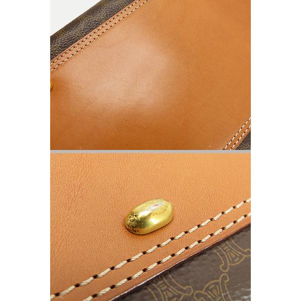 美品 セリーヌ CELINE ヴィンテージ マカダム ミニボストンバッグ ハンドバッグ ブラウン ダークブラウン PVC レザー