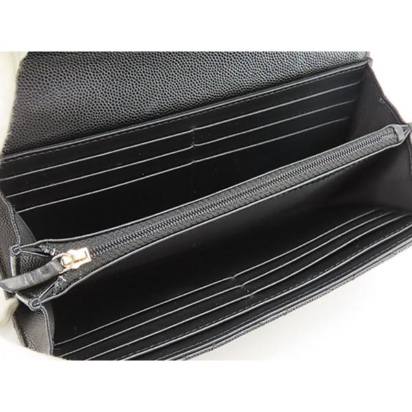 マトラッセ ほぼ新品 シャネル CHANEL ココマーク キャビアスキン 二 