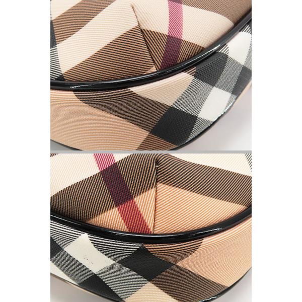 ほぼ新品 バーバリー BURBERRY チェック ワンショルダーバッグ セミショルダーバッグ ハンドバッグ ホーボーバッグ ベージュ