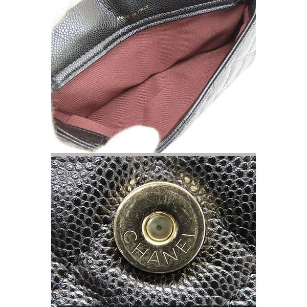 超美品 シャネル CHANEL マトラッセ キャビアスキン タイムレスクラシック フラップ フォンケース チェーンショルダーバッグ ショルダーウォレット ポーチ ポシェット ブラック ゴールド金具 グレインドカーフスキン AP2096 CHANEL - 超美品 シャネル CHANEL マトラッセ キャビアスキン