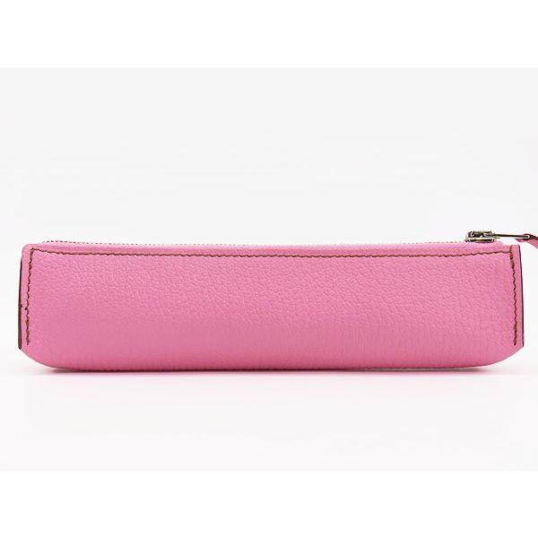 エルメス　Hermes　ピッコロ　ペンケース　パープル　シェーブル　筆箱　刻□J HERMES（エルメス） 新品同様 ピッコロ ペンケース ペンポーチ 小物