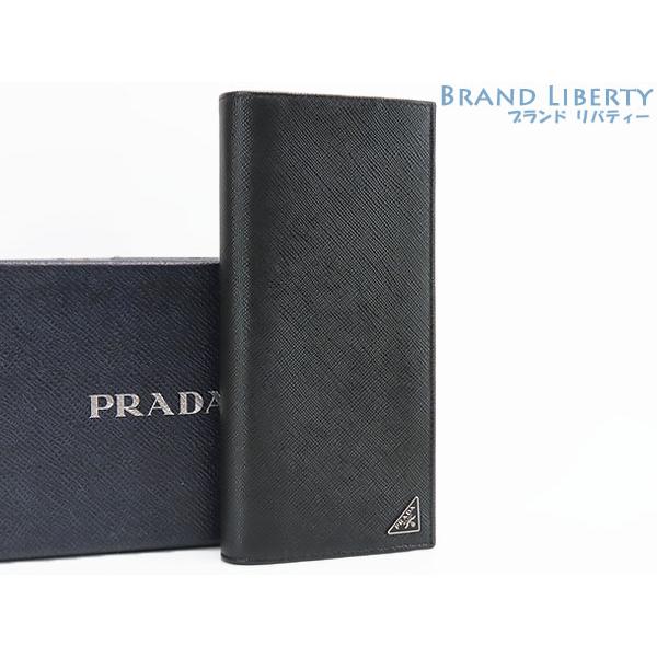 PRADA（プラダ） ほぼ新品 サフィアーノ トライアングル 二つ折り長