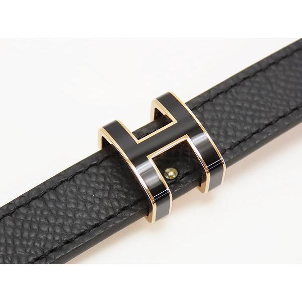 【新品未使用】 HERMES ベルト ポップH 75 黒 HERMES（エルメス） 未使用 ポップH ベルト 15MM レディース ブラック
