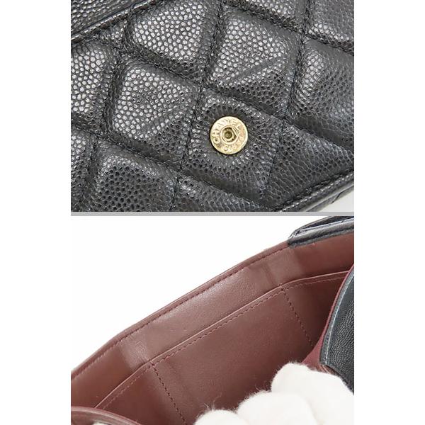 CHANEL マトラッセ　キャビアスキン　スモールウォレット　美品　正規品 シャネル CHANEL クラシックスモール フラップウォレット