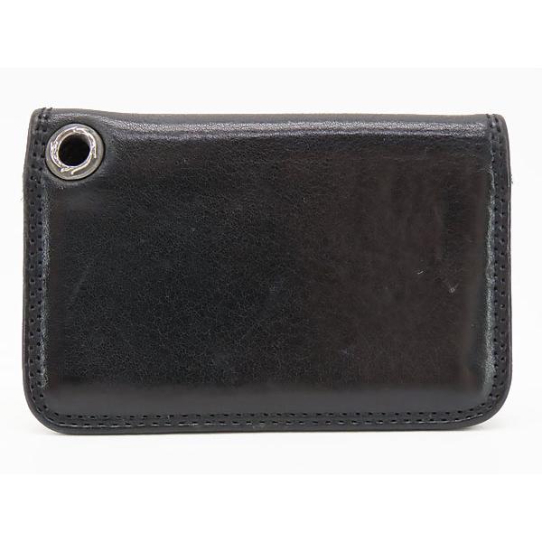 クロムハーツ Chrome Hearts CHスクロールラベル レザー カードケース 