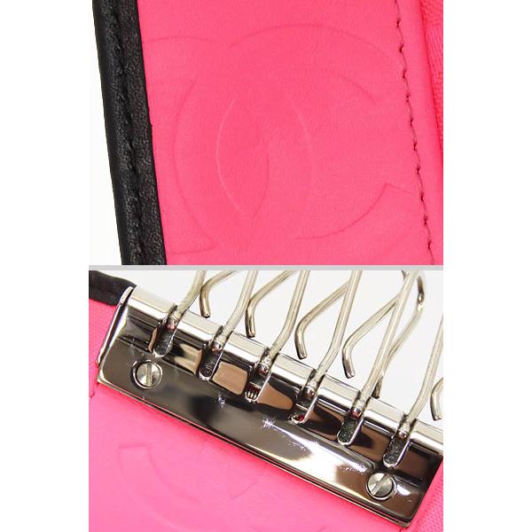 CHANEL シャネル　キーケース　キーホルダー　キーリング　カンボンライン CAMBON 超美品 シャネル CHANEL カンボンライン 6連キーケース