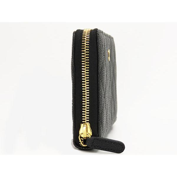 未使用 シャネル CHANEL マトラッセ ココマーク キャビアスキン ラウンドファスナー 長財布 ブラック ゴールド金具 A50097の画像