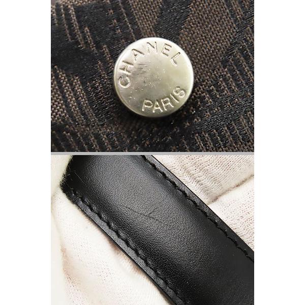 超美品 シャネル CHANEL ニュートラベルライン トートPM トートバッグ ショルダーバッグ マロン ダークブラウン ブラック ナイロン A20457の画像