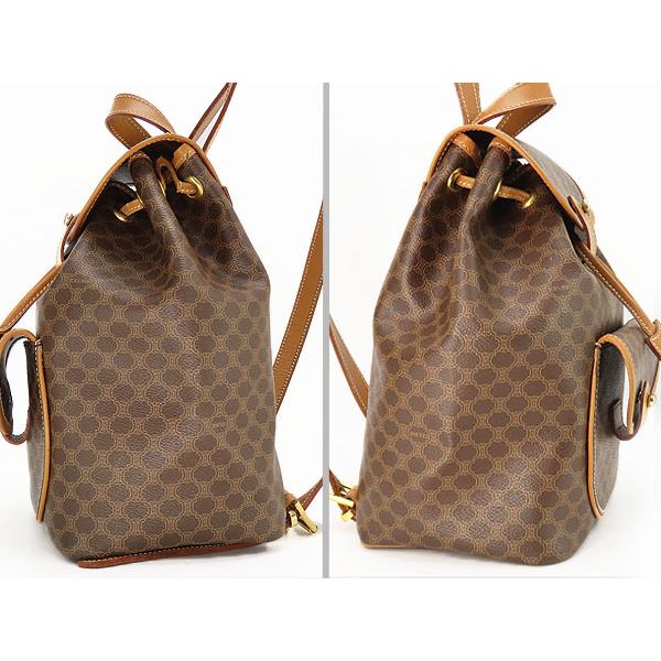 CELINE セリーヌマカダムリュクサック　ブラウンビンテージ CELINE（セリーヌ） 美品 ヴィンテージ マカダム バックパック