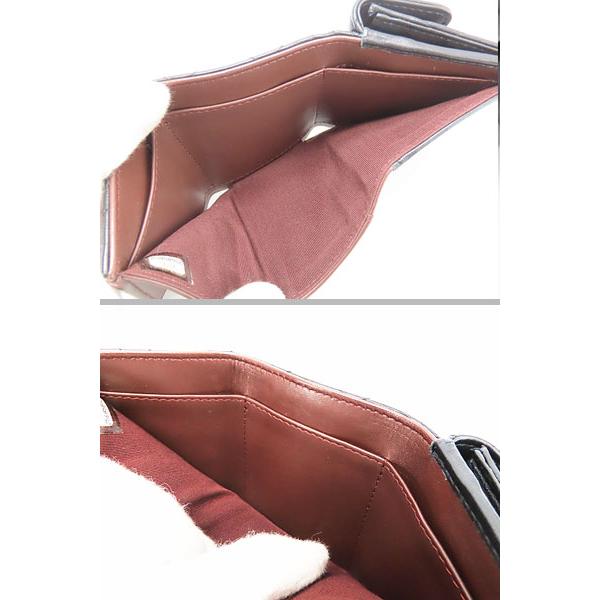 美品 シャネル マトラッセ クラシック スモール フラップ ウォレット ミニウォレット 三つ折り財布 コンパクト財布 ブラック シルバー ラムスキン AP0230 A84401の画像