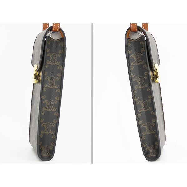 CELINE スマホショルダーバッグ 美品 CELINE（セリーヌ） 超美品 トリオンフ モバイルポーチ スマートフォン