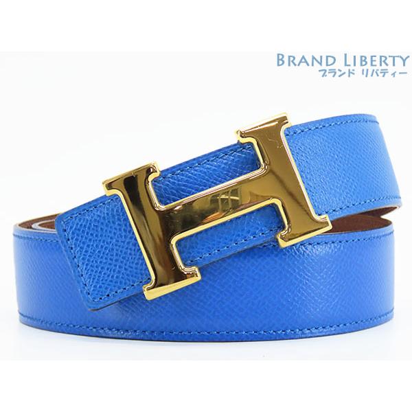 HERMES コンスタンスリバーシブルHベルト□F刻印65 シルバー金具