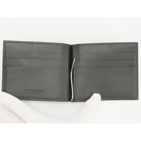 【美品】ボッテガヴェネタ マネークリップ マキシイントレチャート 財布 グレー BOTTEGA VENETA 美品 ボッテガ ヴェネタ マキシ イントレチャート
