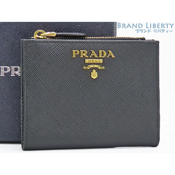 PRADA（プラダ） 新品同様 サフィアーノ メタル 二つ折り財布