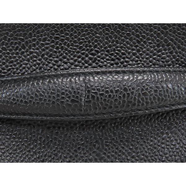 ほぼ新品 シャネル ヴィンテージ ココマーク キャビアスキン バニティバッグ アクセサリーポーチ コスメポーチ 化粧ポーチ 小物入れ ブラック A01997の画像