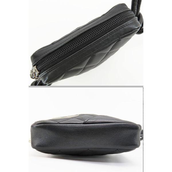 美品シャネルカンボンラインココマークスモール ポシェット斜め掛け ショ CHANEL - 美品シャネルカンボンラインココマークスモール ポシェット