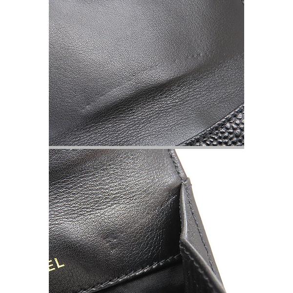 キャビアスキン ほぼ新品 シャネル CHANEL ヴィンテージ ココマーク W