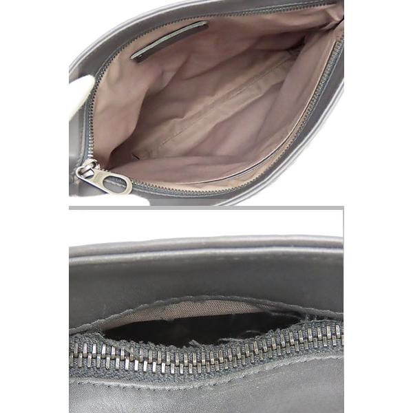 BOTTEGA VENETA イントレチャート レザー ボディバッグ グレージュ BOTTEGA VENETA（ボッテガ・ヴェネタ） 外美品 ボッテガ ヴェネタ