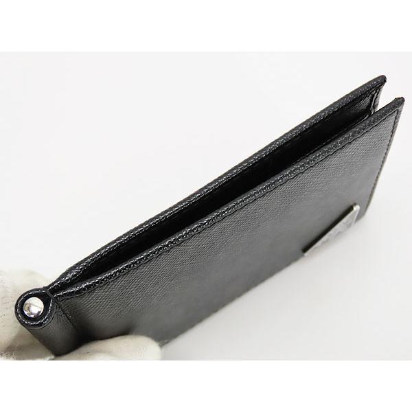 PRADA 未使用 プラダ サフィアーノ トライアングル マネークリップ付