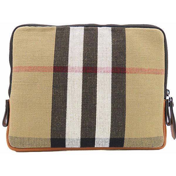 BURBERRY（バーバリー） 新古品 ハウスチェック＆レザー ドキュメント
