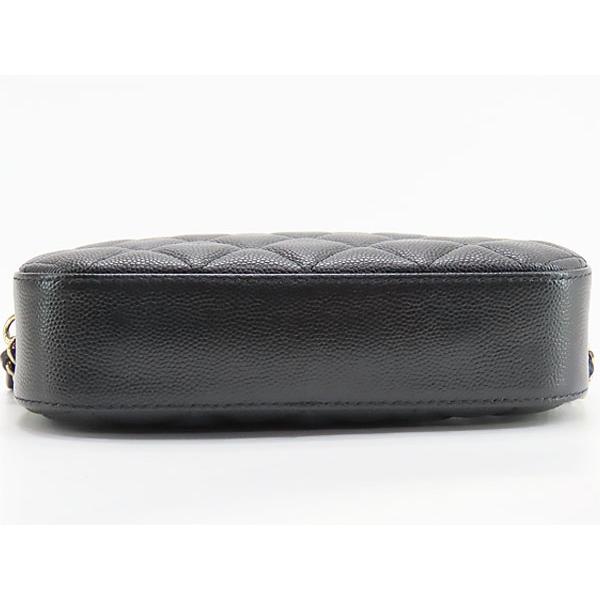 シャネル　デカココ　ミラー付きポーチ　キャビアスキン　黒　ショルダー　ポシェット キャビアスキン 新品同様 シャネル CHANEL マトラッセ カメラ バッグ