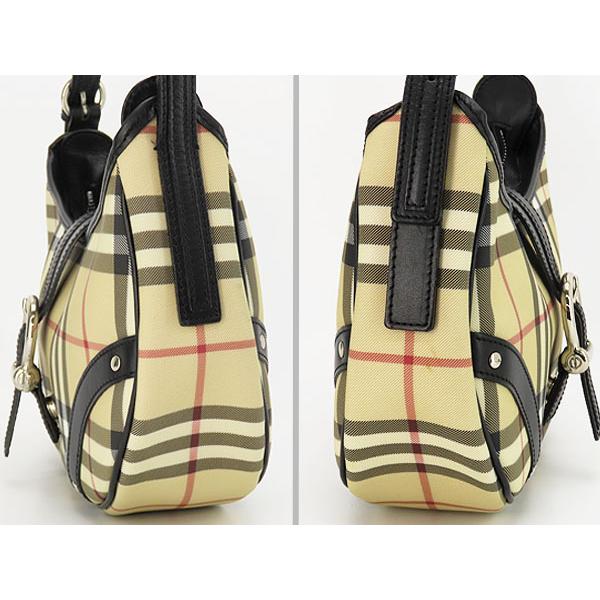 美品 バーバリー BURBERRY ロンドン ヘイマーケットチェック ワンショルダーバッグ セミショルダーバッグ ショルダーバッグ ハンドバッグ ホーボーバッグ ベージュ ブラウン PVC レザー BURBERRY（バーバリー） 美品 ロンドン ヘイマーケットチェック ワン