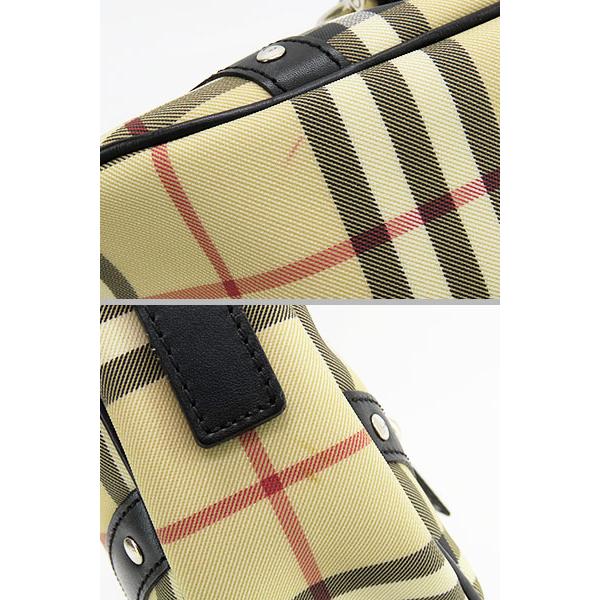 美品 バーバリー BURBERRY ロンドン ヘイマーケットチェック ワンショルダーバッグ セミショルダーバッグ ショルダーバッグ ハンドバッグ ホーボーバッグ ベージュ ブラウン PVC レザー BURBERRY（バーバリー） 美品 ロンドン ヘイマーケットチェック ワン