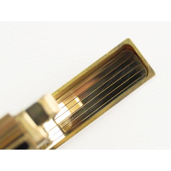 美品  デュポン S.T.Dupont ギャッツビー ローラーガスライター イエローゴールド ブラックの画像