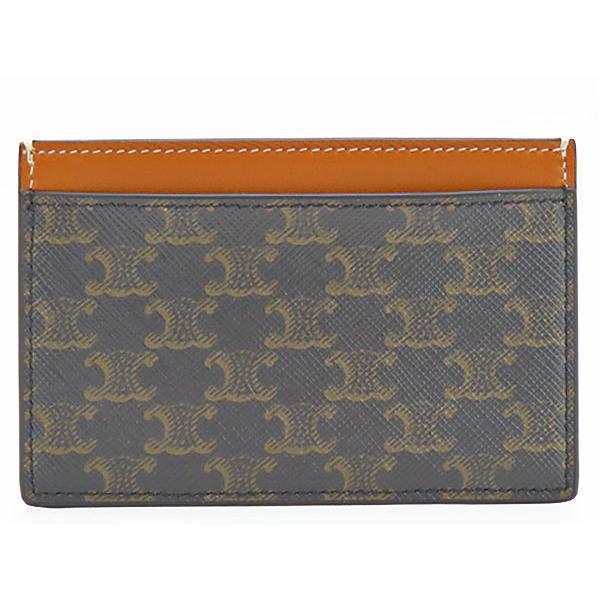 美品 セリーヌ パース CELINE トリオンフ ケース ブラウン CELINE（セリーヌ） 未使用 トリオンフ カードホルダー カードケース