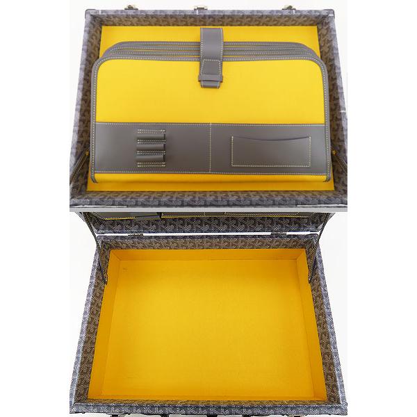 Goyard グレー/イエロー ケース 激レア美品 ゴヤール GOYARD マノア MANOIR MM アタッシュケース