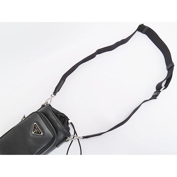 新古品 プラダ PRADA レザー スマートフォンケース フォンポーチ