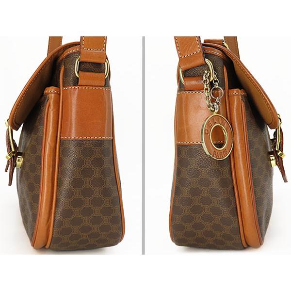 レア美品 セリーヌ CELINE ヴィンテージ マカダム 2WAY ハンドバッグ ショルダーバッグ メッセンジャーバッグ ブラウン ダークブラウン_2