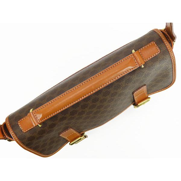 レア美品 セリーヌ CELINE ヴィンテージ マカダム 2WAY ハンドバッグ ショルダーバッグ メッセンジャーバッグ ブラウン ダークブラウン_3