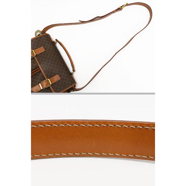 レア美品 セリーヌ CELINE ヴィンテージ マカダム 2WAY ハンドバッグ ショルダーバッグ メッセンジャーバッグ ブラウン ダークブラウン_6