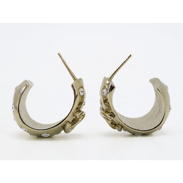 【新品同様】CHANELココマークストラスラインストーンシャンパンゴールドピアス CHANEL（シャネル） レア超美品 ココマーク ストラス ラインストーン