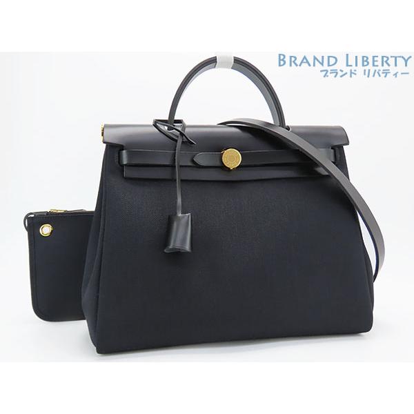 未使用 エルメス HERMES エールバッグ ジップ 31 PM 2WAY ハンドバッグ ショルダーバッグ ポーチ付き ブラック トワルミリタリー | エールライン