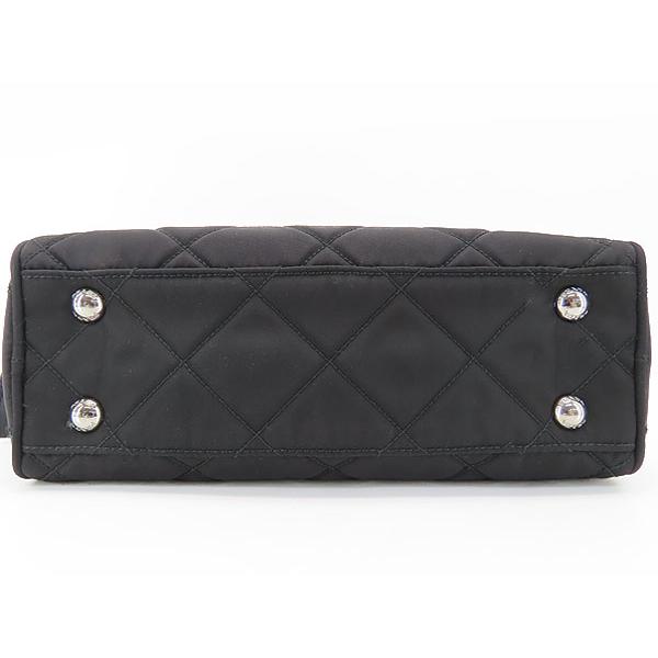 【4/21価格改定】PRADA 美品 プラダ インプントゥ チェーンショルダーバッグ 1BB072 テスート ナイロン サフィアーノ レザー ブラック キルティング ショルダーバッグ ハンドバッグ ABランク 鑑定済 中古 プラダバッグ PRADA（プラダ） チェーンショルダーバッグ インプントゥーレ