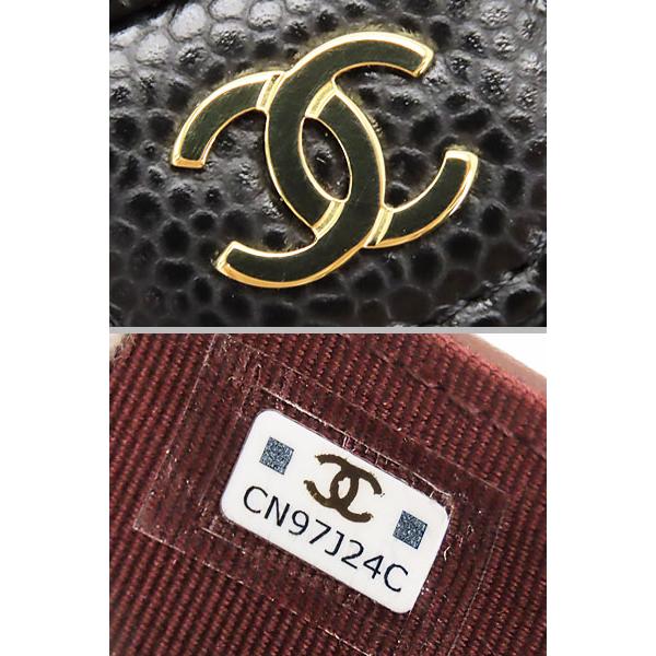 マトラッセ　キャビアスキン クラシックミディアムフラップウォレット ココマーク CHANEL シャネル ミディアム フラップ ウォレット キャビアスキン