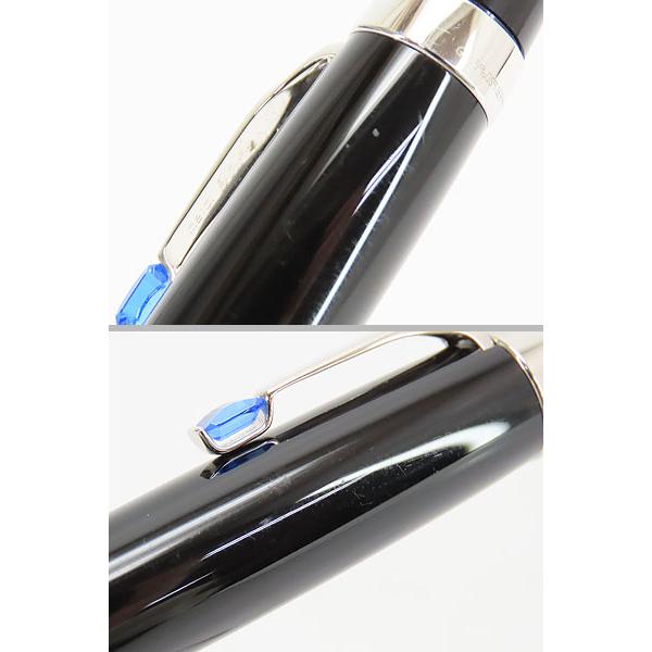 美品 モンブラン  ボエム ブルー ツイスト式 ボールペン ブラック ブルー シルバー金具 25230 MONTBLANC（モンブラン） 美品 ボエム ブルー ツイスト式 ボールペン