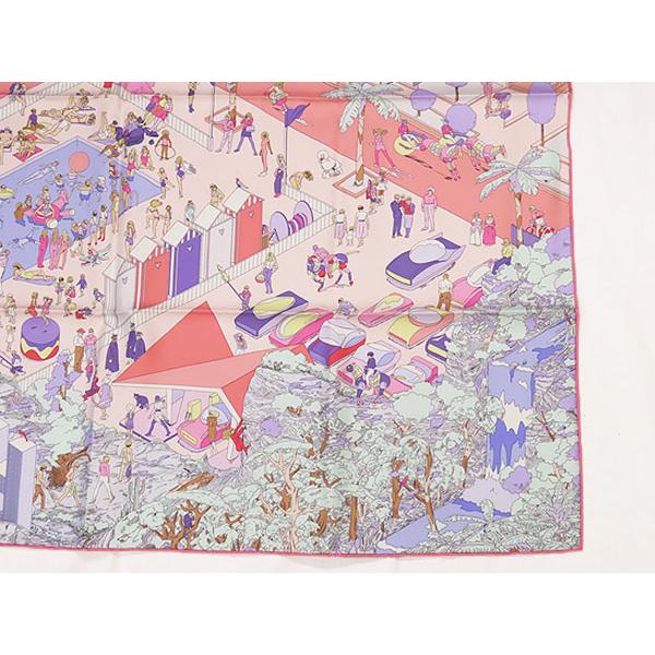 HERMES 新古品 エルメス カレ90 ON THE BEACH オン ザ ビーチ 大判  