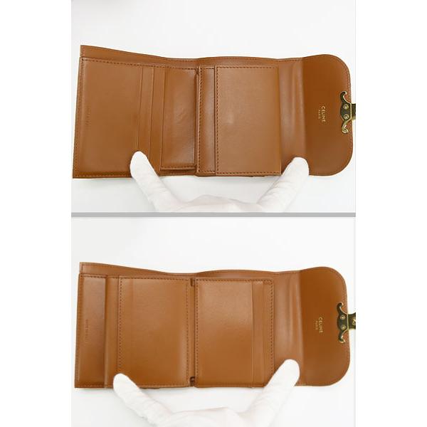 CELINE 美品 セリーヌ トリオンフ スモールフラップウォレット CELINE 美品 セリーヌ トリオンフ スモールフラップウォレット