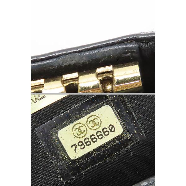 美品 CHANEL 6連キーケース キャビアスキン ココマーク ブラック