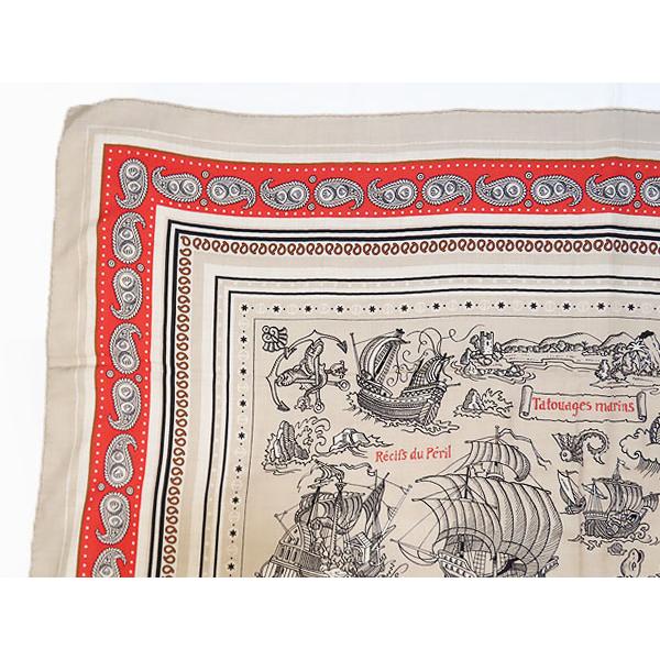 HERMES（エルメス） ほぼ新品 カレ ジェアン 140 Tatouages marins