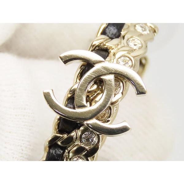 CHANEL 超美品 シャネル ココマーク チェーンモチーフ ストラス