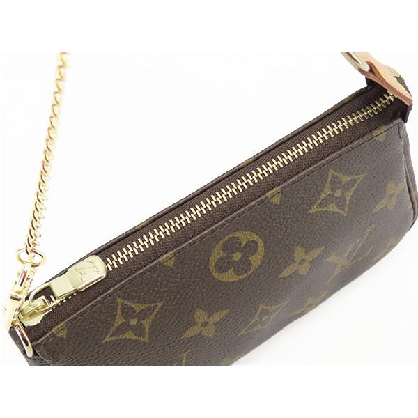 未使用 ルイヴィトン LOUIS VUITTON モノグラム ミニ ポシェット アクセソワール アクセサリーポーチ ハンドポーチ ダークブラウン M58009