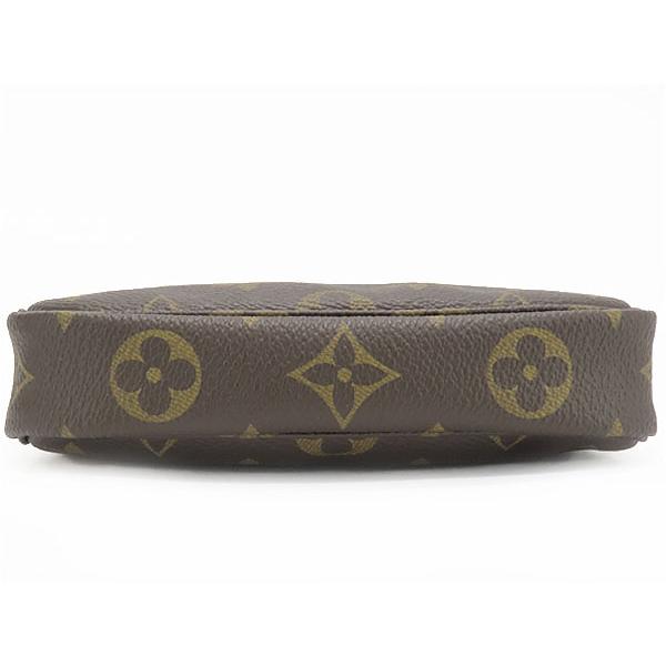 未使用 ルイヴィトン LOUIS VUITTON モノグラム ミニ ポシェット アクセソワール アクセサリーポーチ ハンドポーチ ダークブラウン M58009