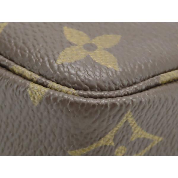 未使用 ルイヴィトン LOUIS VUITTON モノグラム ミニ ポシェット アクセソワール アクセサリーポーチ ハンドポーチ ダークブラウン M58009