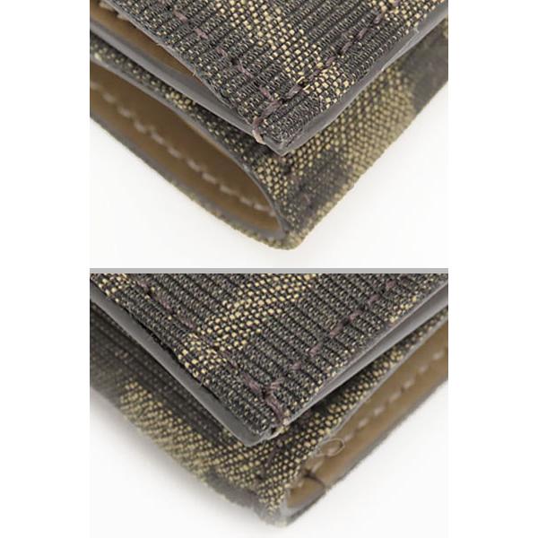 FENDI（フェンディ） 新品同様 ズッカ バゲット マイクロ 三つ折り財布