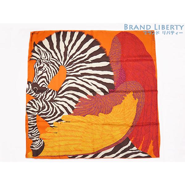 エルメススカーフカレ90/柄名:ゼブラペガサス HERMES（エルメス） レアほぼ新品 カレ90 Zebra Pegasus ゼブラ